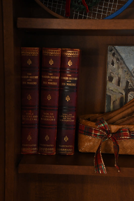 Trio of Red Vintage Books