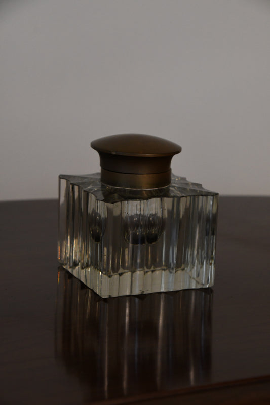 Antique  Crystal Inkwell