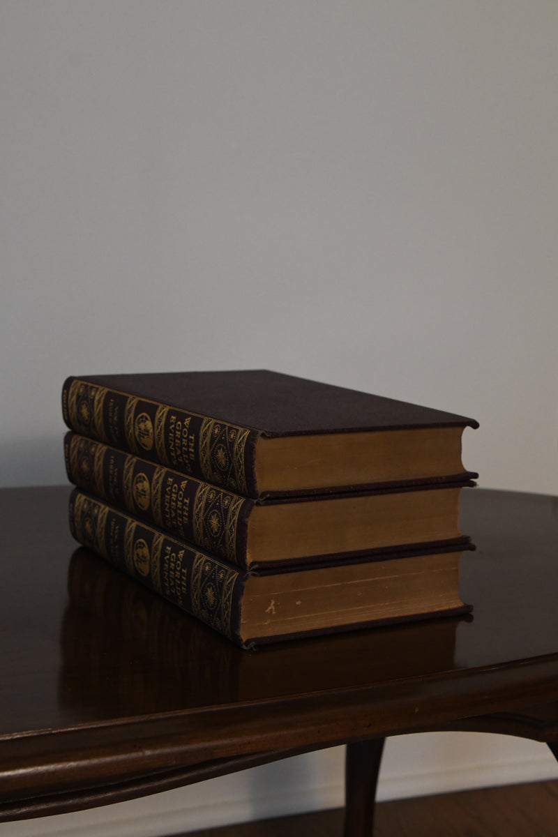 Trio of Brown Vintage Books