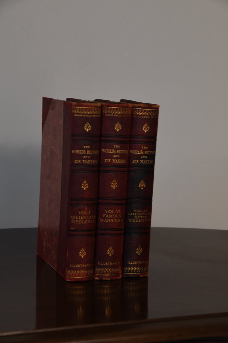 Trio of Red Vintage Books