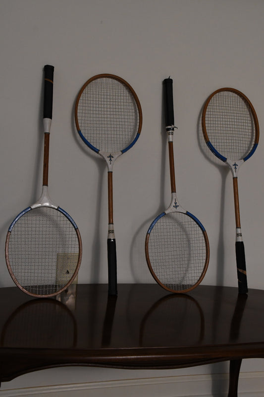Vintage Badminton Rackets - Set of 4