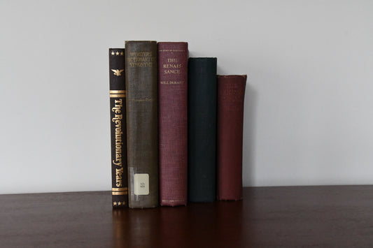 Curated Vintage Red & Green Books