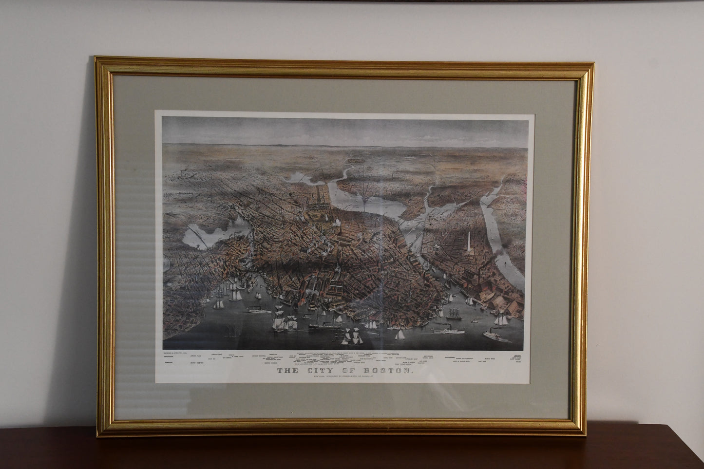 Vintage Map of Boston