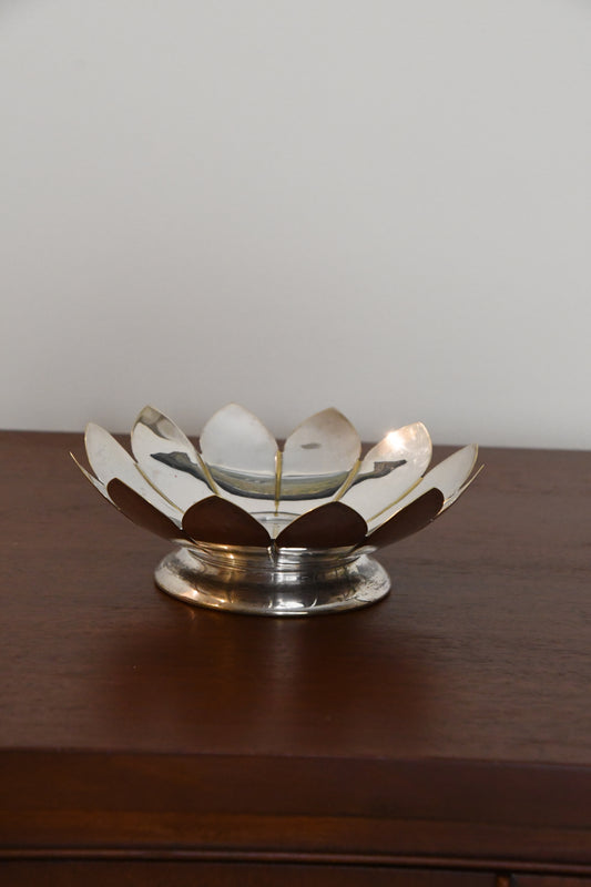 Silver Plated Lotus Bowl