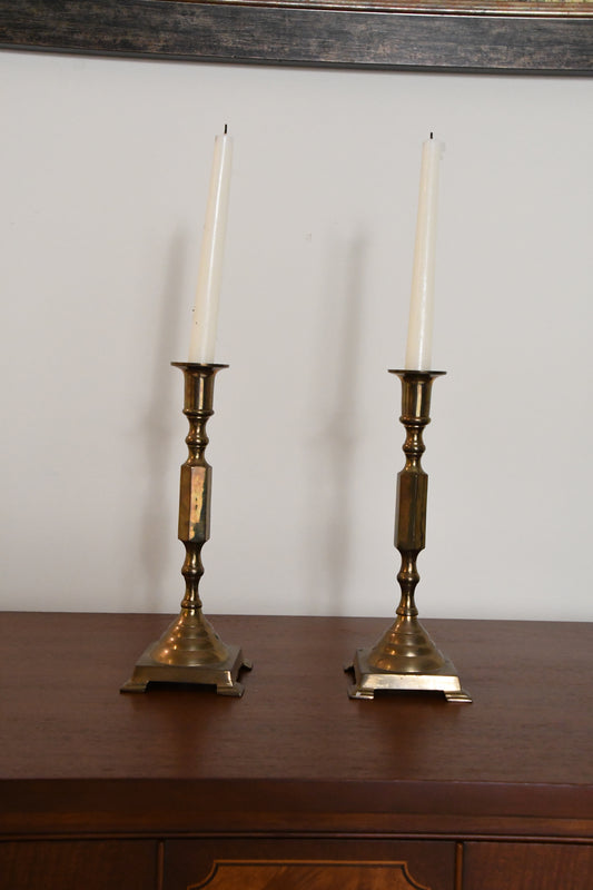 Vintage Brass Candlestick Holders