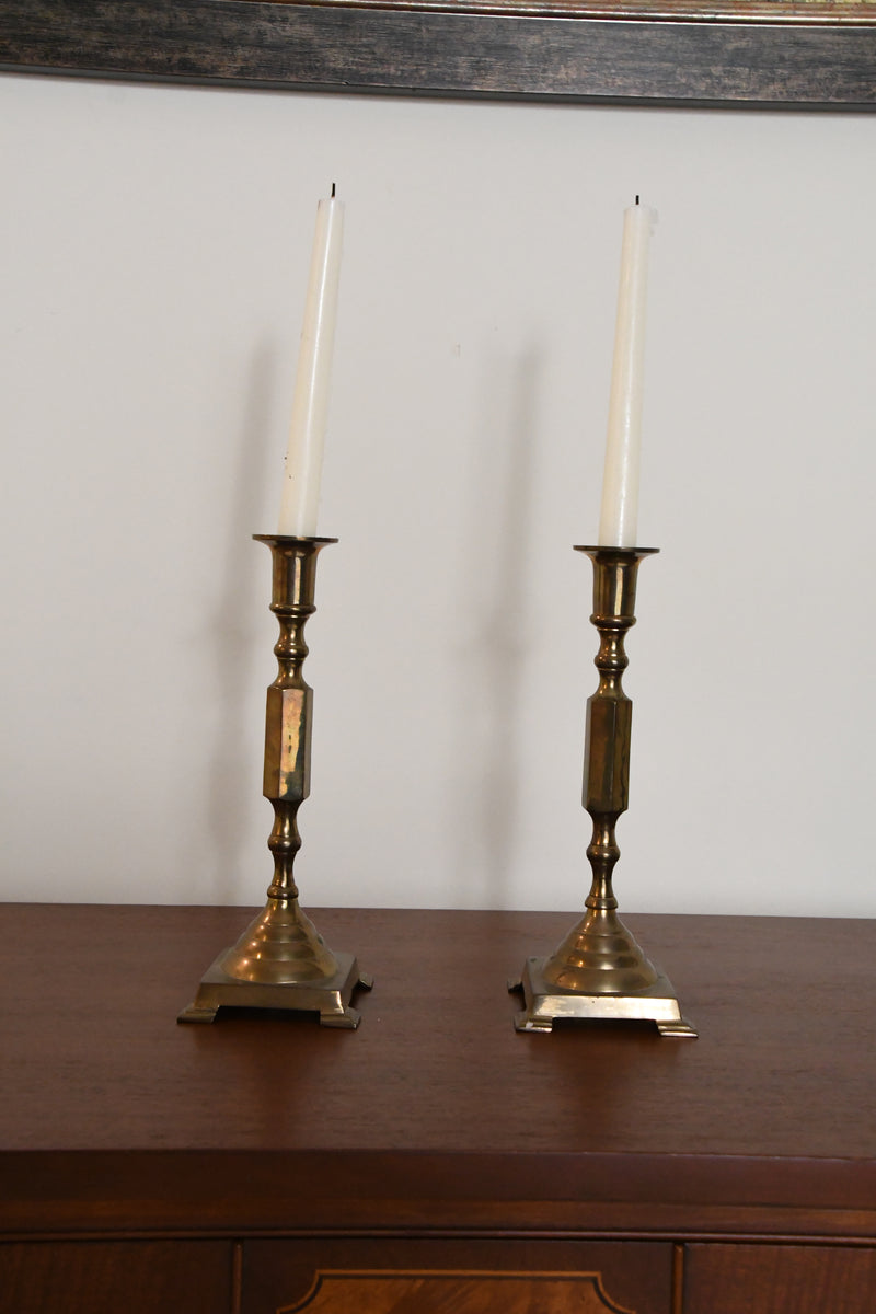 Vintage Brass Candlestick Holders