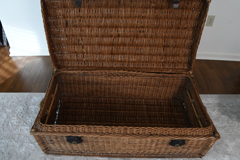Vintage Wicker Trunk