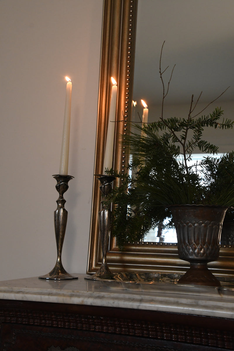 Vintage Silver Plate Tray with Scalloped Edges