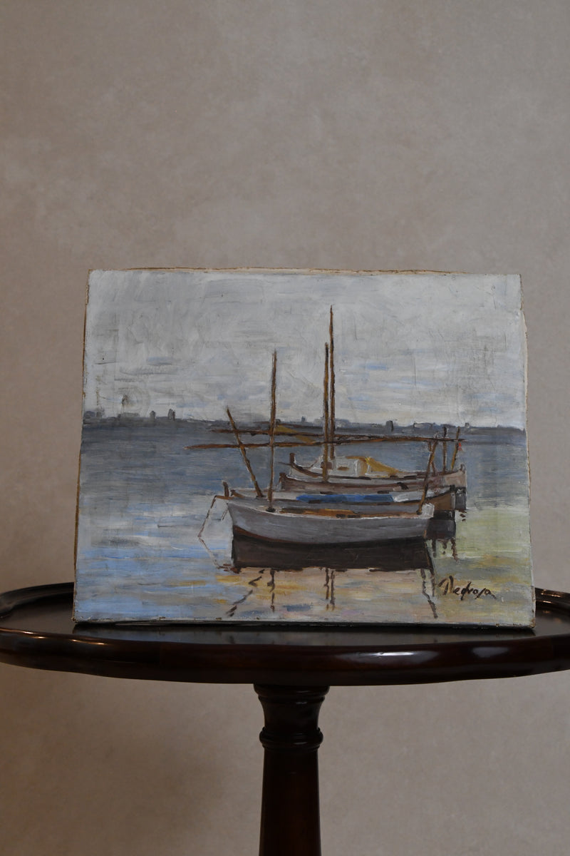 Antique Spanish Unframed Oil on Canvas