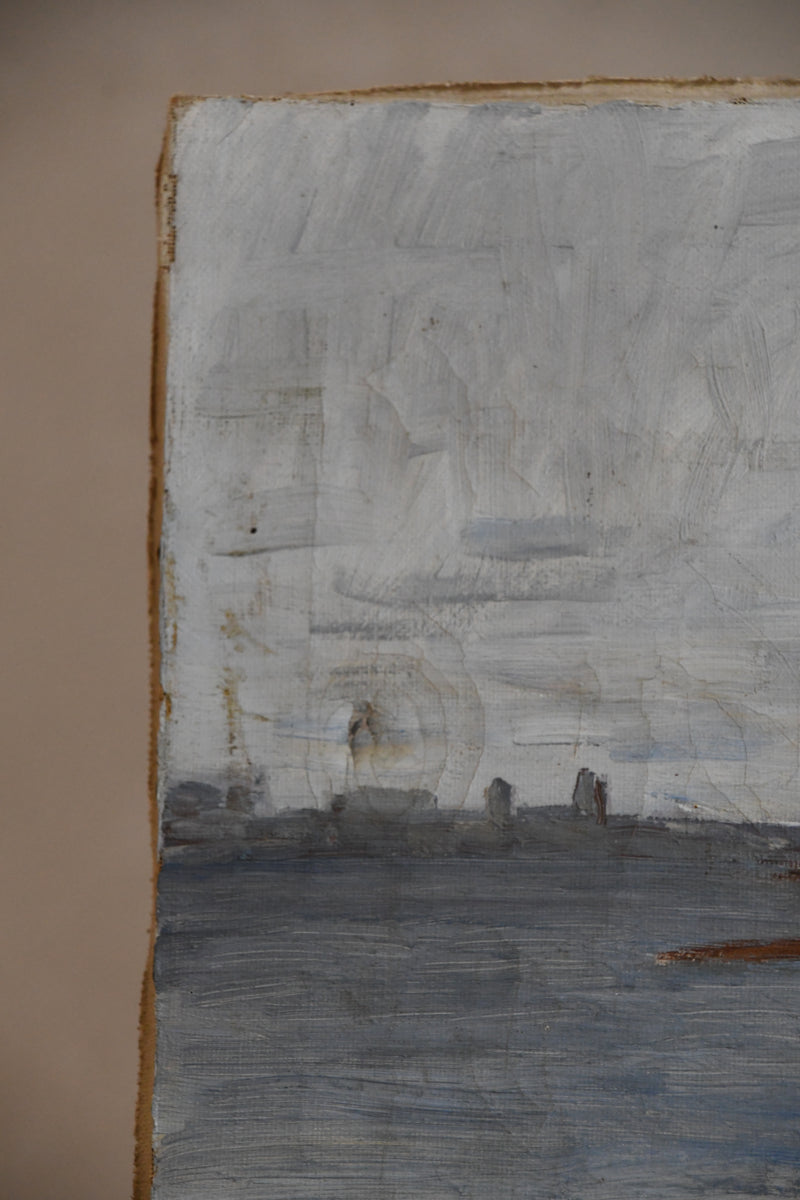 Antique Spanish Unframed Oil on Canvas