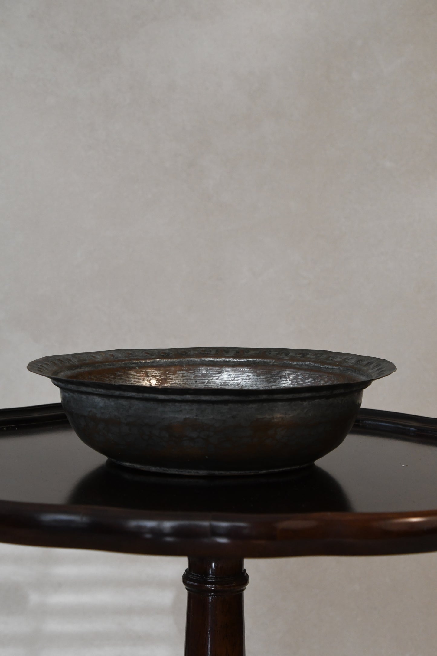 Antique Silver Washed Copper Bowl
