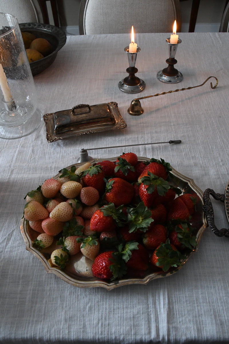 Vintage Silverplated Scalloped Tray