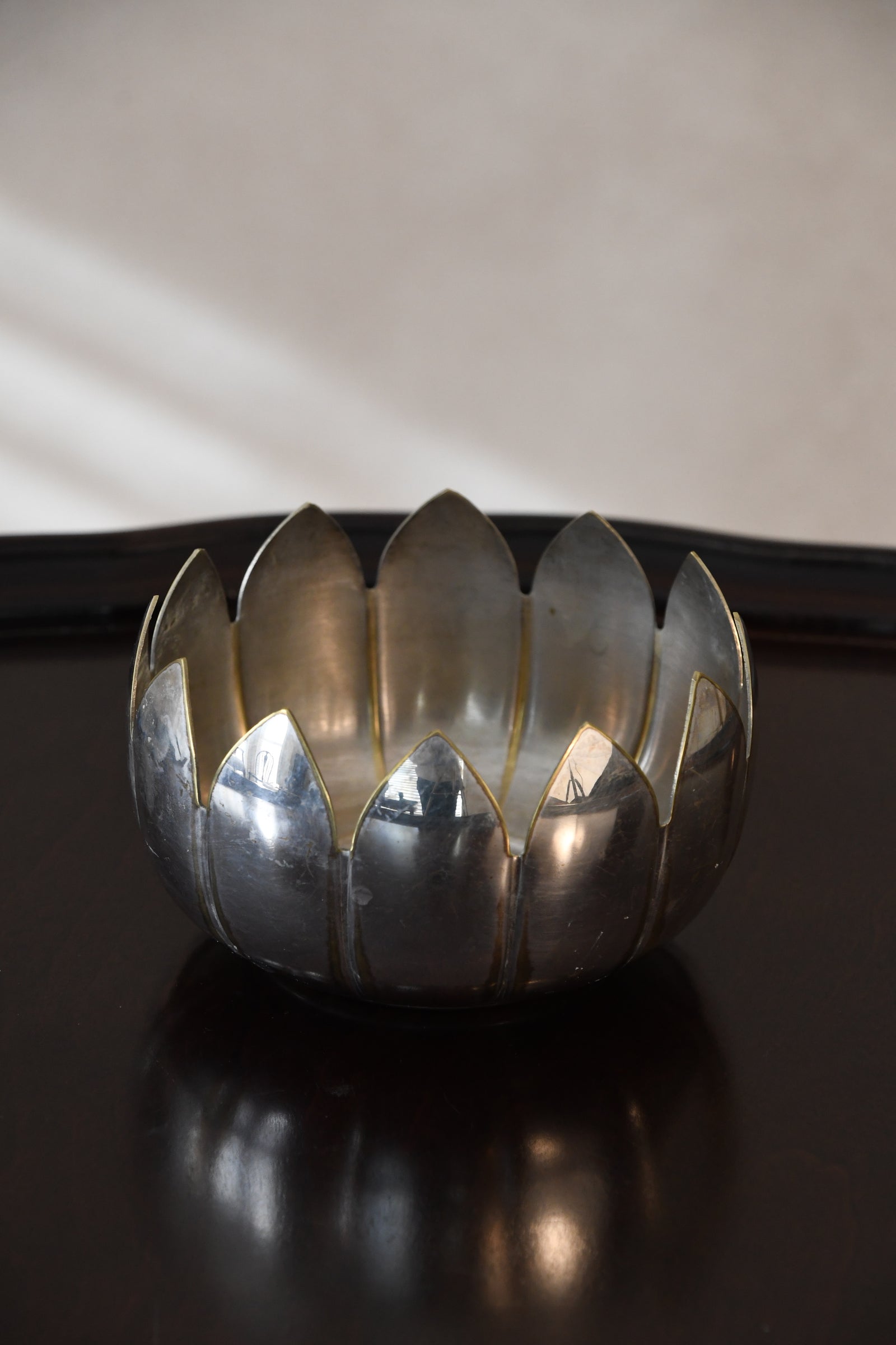 Vintage Silverplate Lotus Bowl