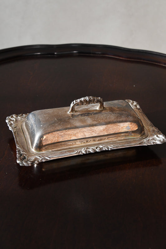 Vintage Silverplate Butter Dish