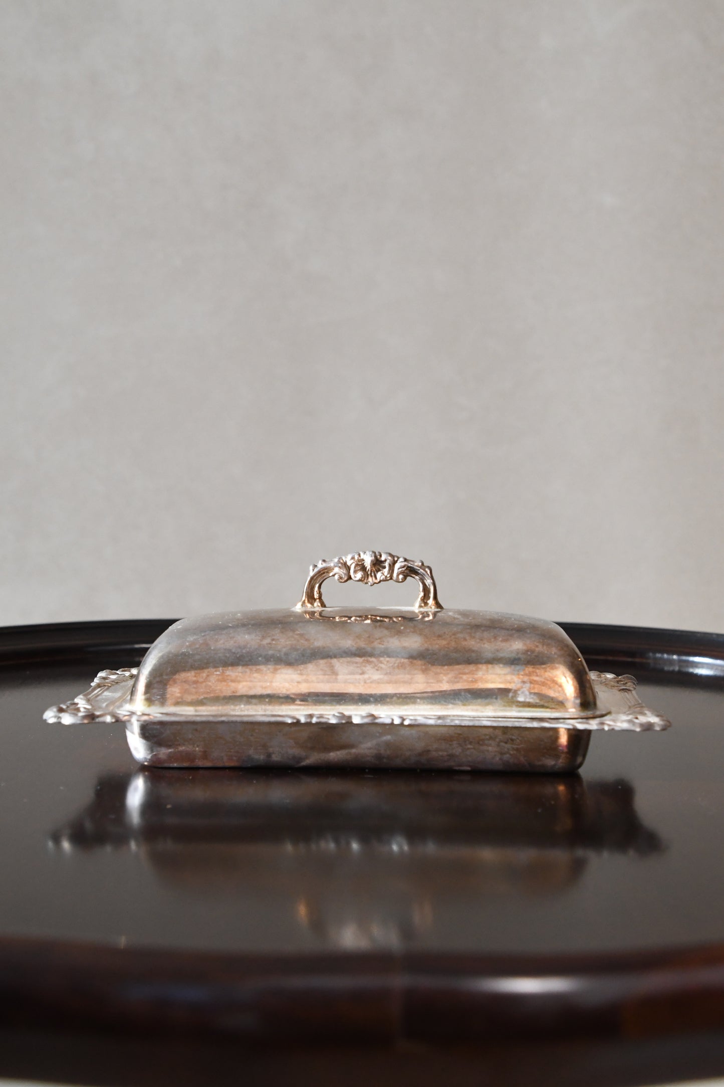 Vintage Silverplate Butter Dish