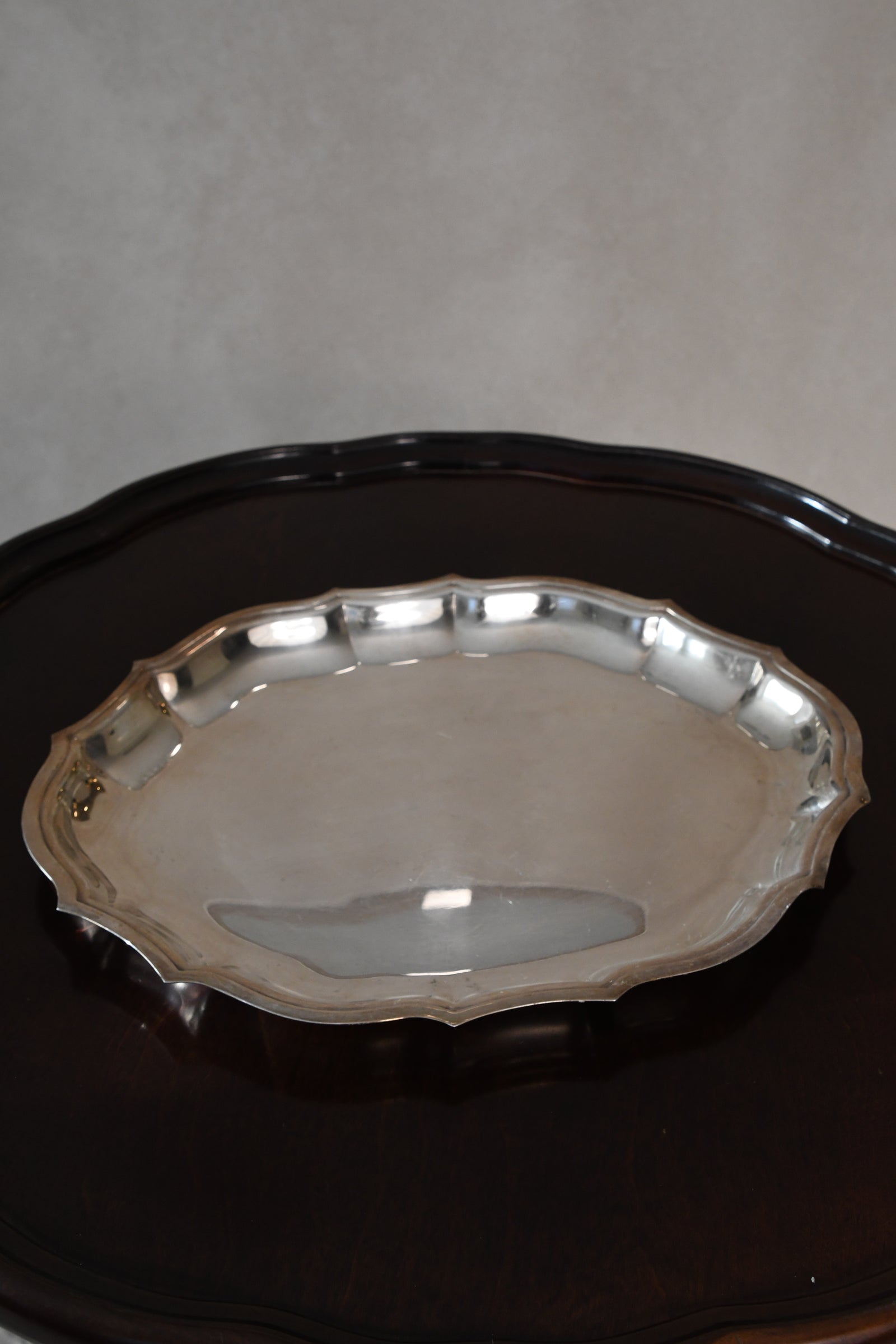 Vintage Silverplated Scalloped Tray