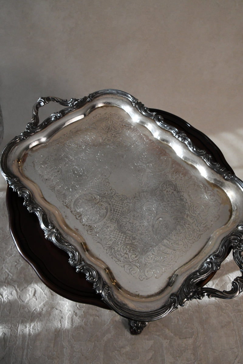 Large Vintage Silverplate Tray