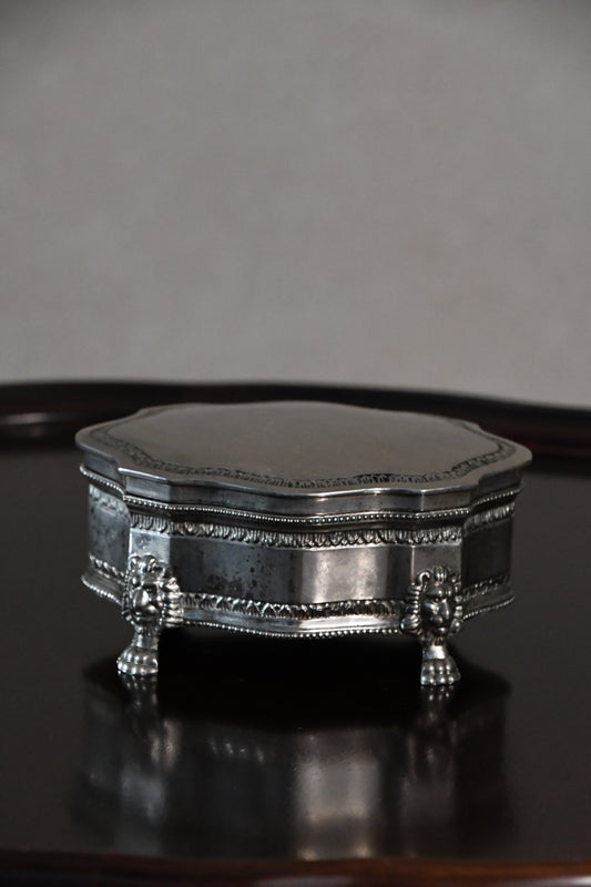 Vintage Silver Plated Jewelry Box