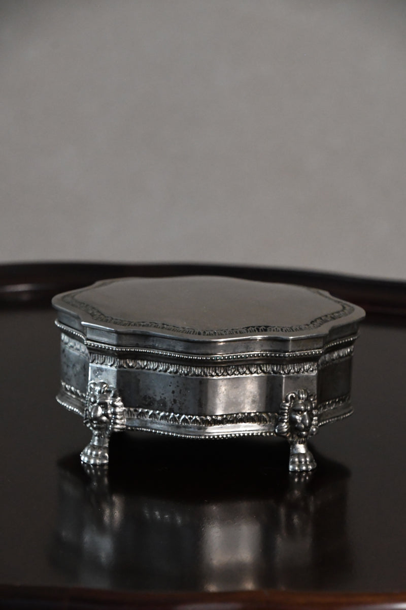 Vintage Silver Plated Jewelry Box