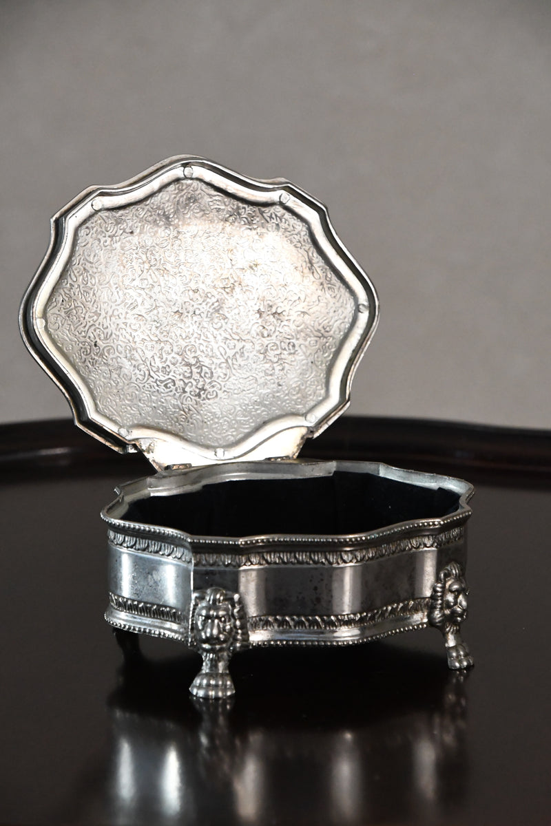 Vintage Silver Plated Jewelry Box