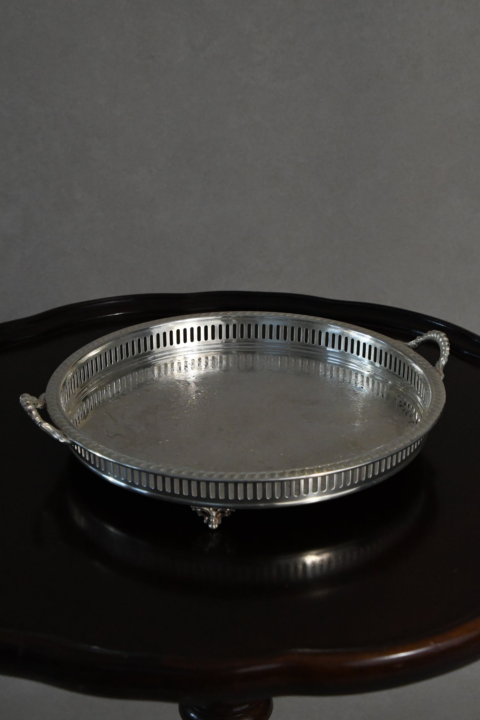 Vintage Silverplated Gallery Rail Tray