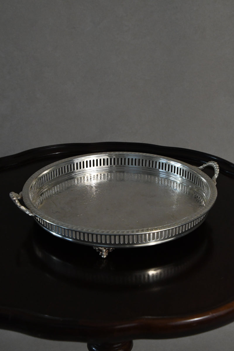 Vintage Silverplated Gallery Rail Tray