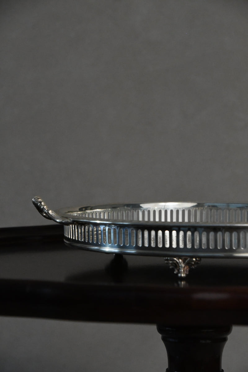 Vintage Silverplated Gallery Rail Tray