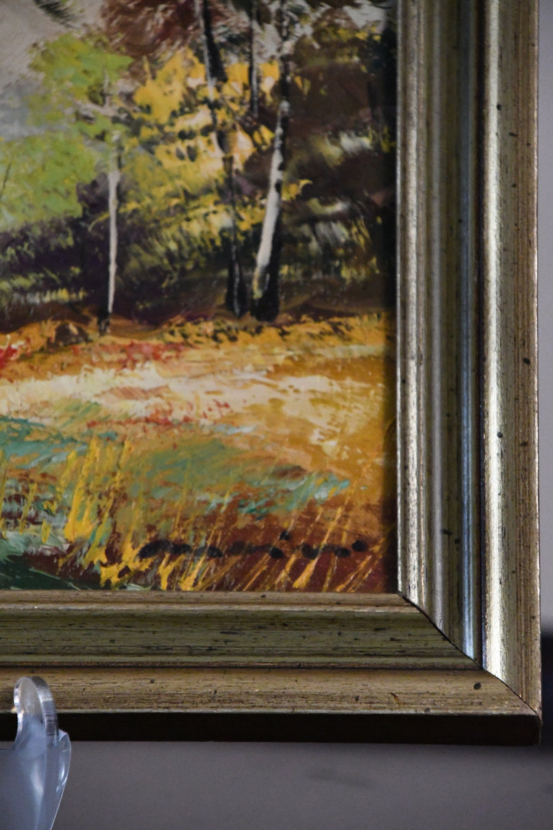 Vintage Countryside Village Scene