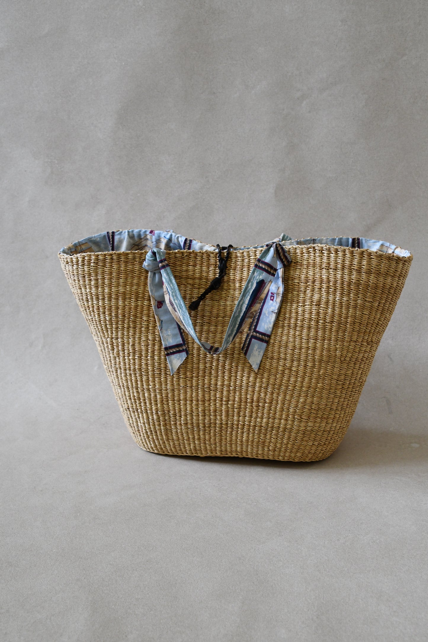 Handwoven Sailboat Tote
