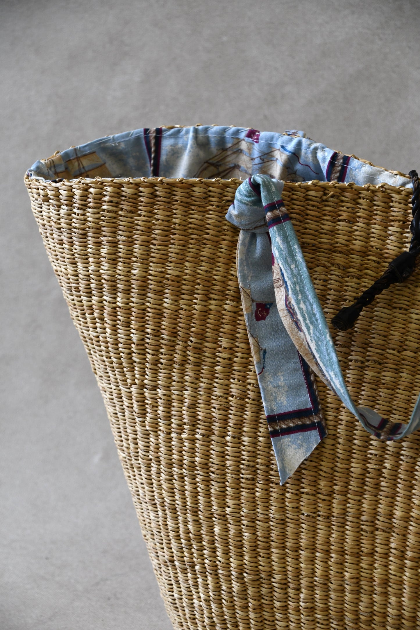 Handwoven Sailboat Tote
