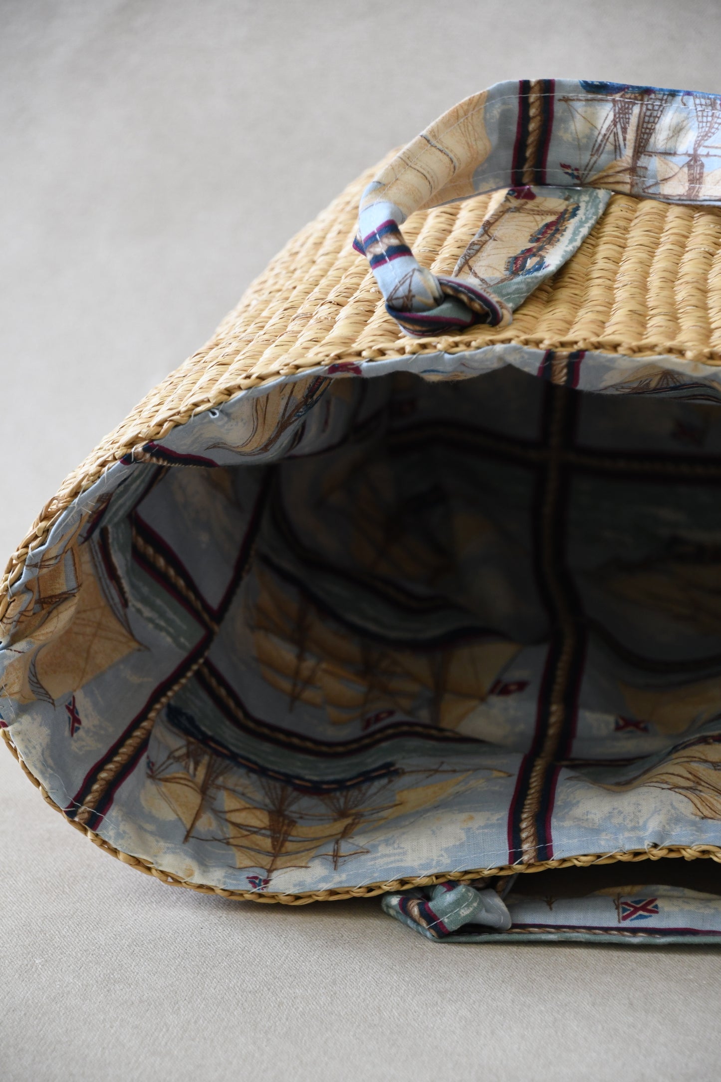 Handwoven Sailboat Tote