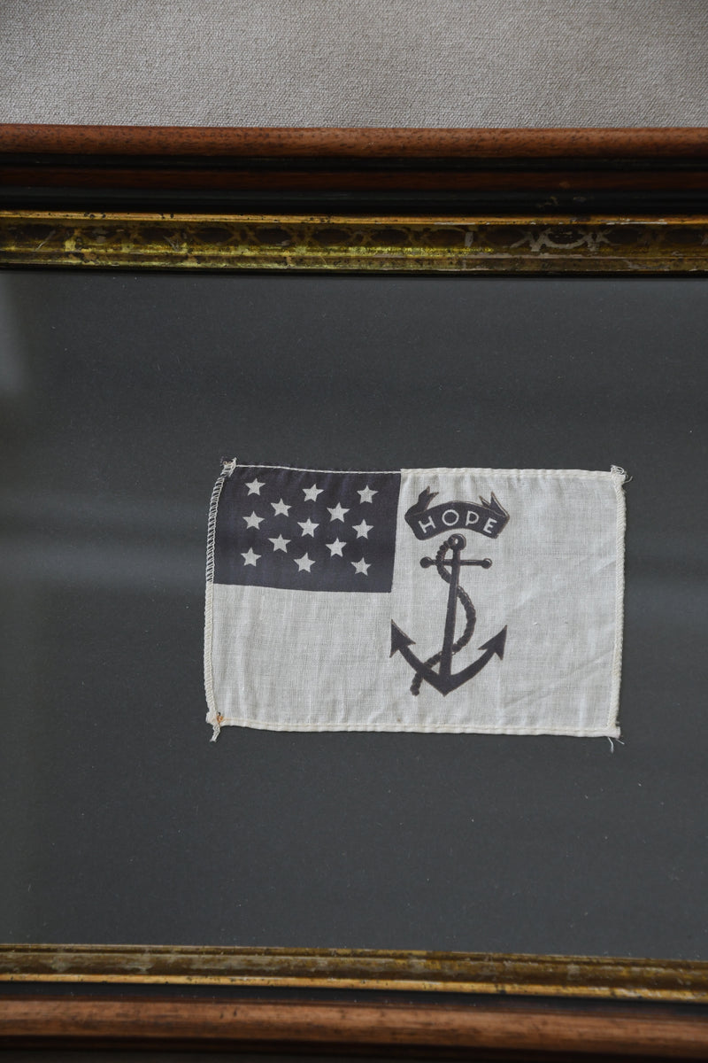 Framed Vintage Rhode Island State Flag