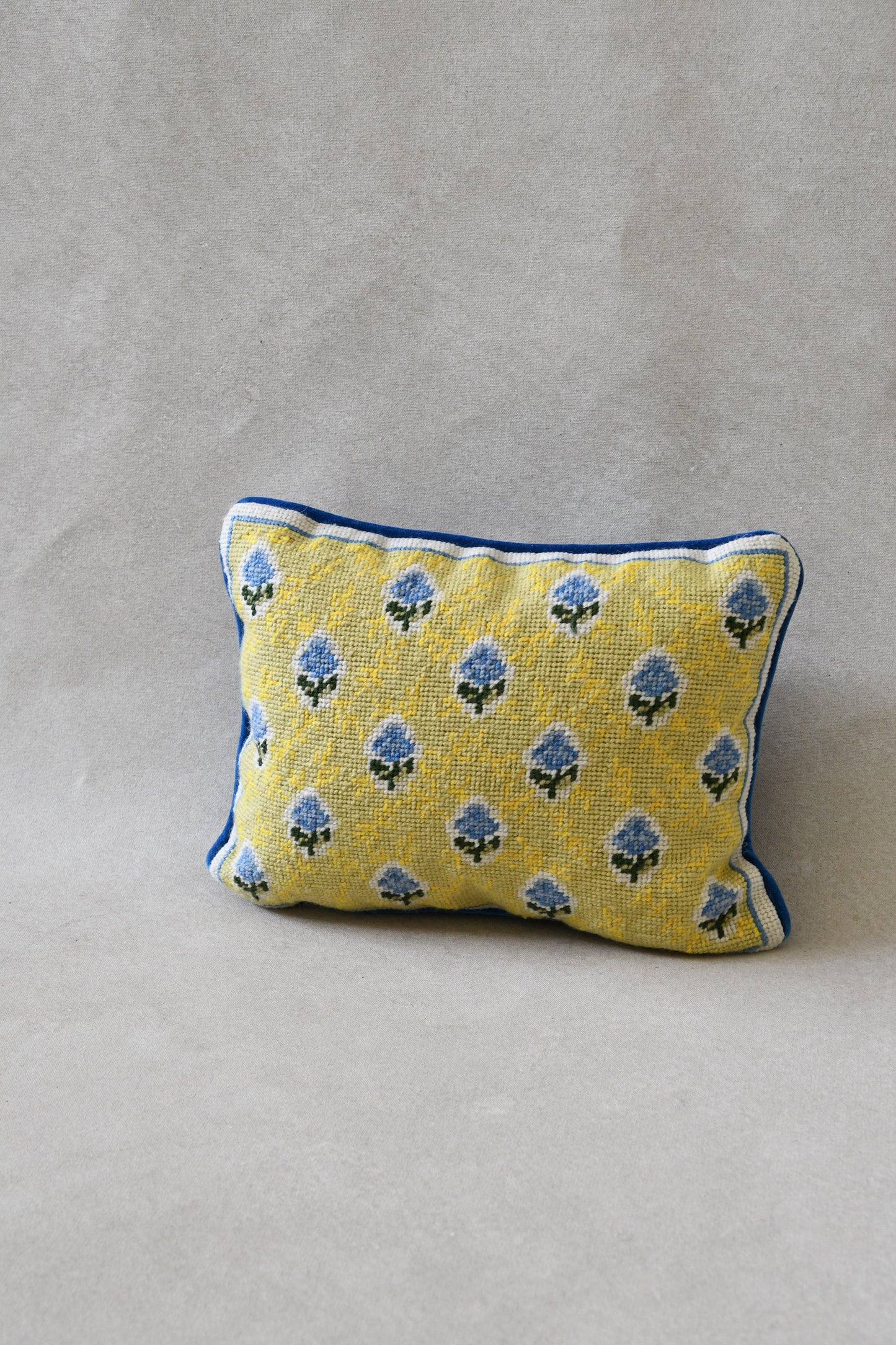 Vintage Hydrangea Needlepoint Pillow
