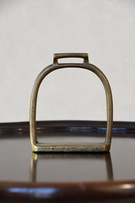 Vintage Brass Horse Stirrup Paperweight
