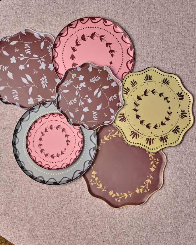Garland Hors d'Oeuvres Plate Set - Chocolate