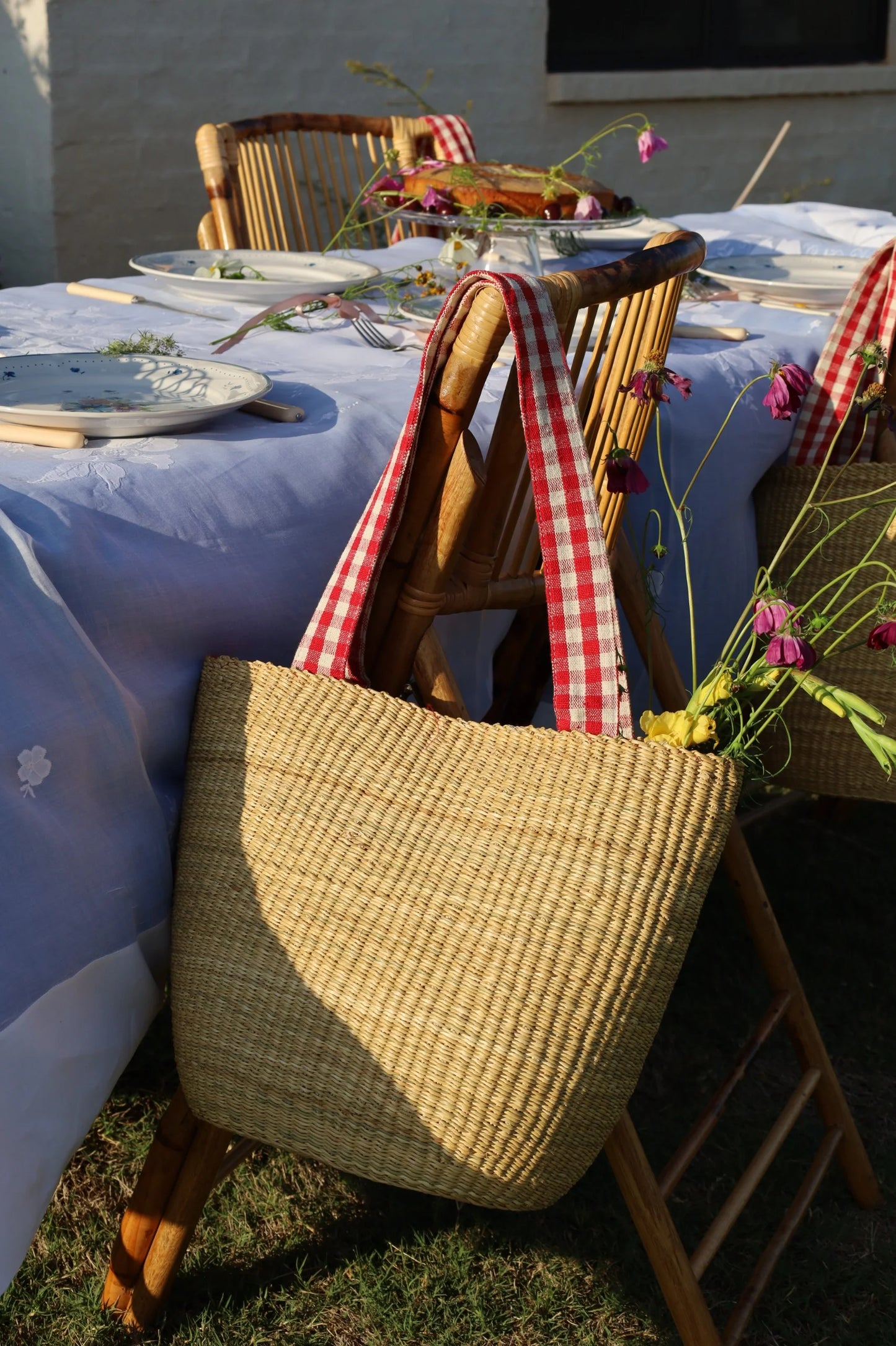 Gingham Handwoven Bag