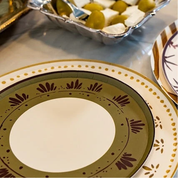 Fleur Hors d'Oeuvres Plate Set - Dirty Martini