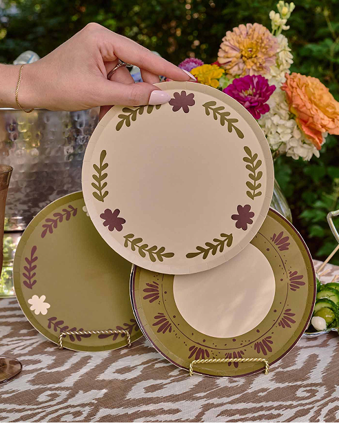 Fleur Hors d'Oeuvres Plate Set - Dirty Martini