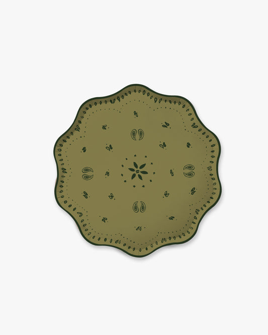 Rodeo Dessert Plate Set - Olive