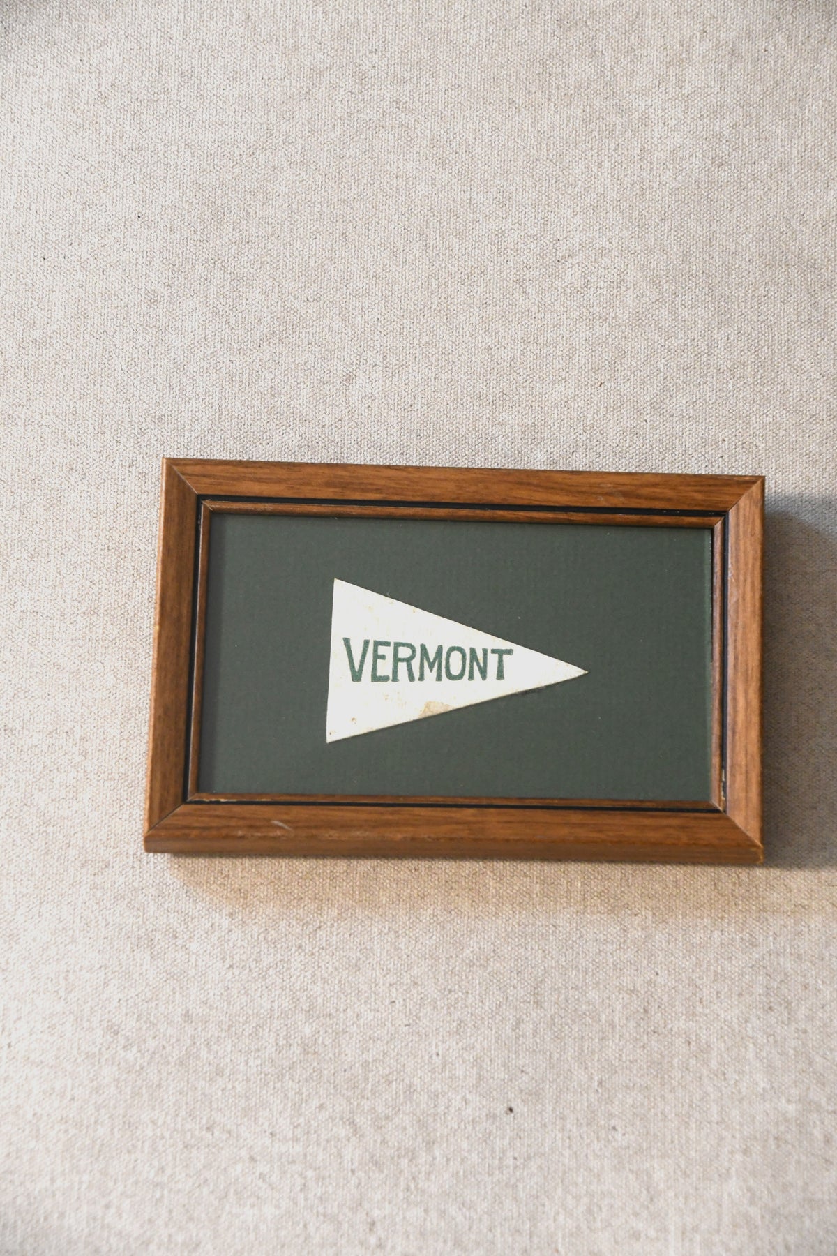 Vintage Framed Vermont Tobacco Pennant
