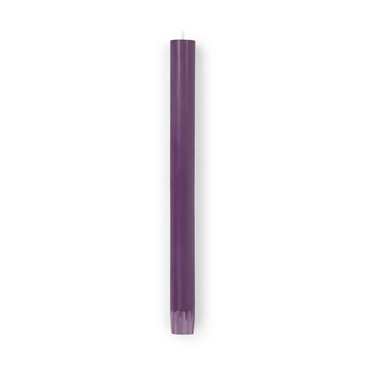BRITISH COLOUR STANDARD - 25cm / 10'' H  - Egg Plant Eco Dinner Candles, Gift Box of 6