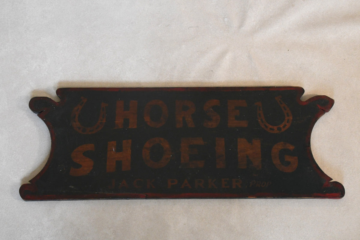 Vintage horse shoeing sign