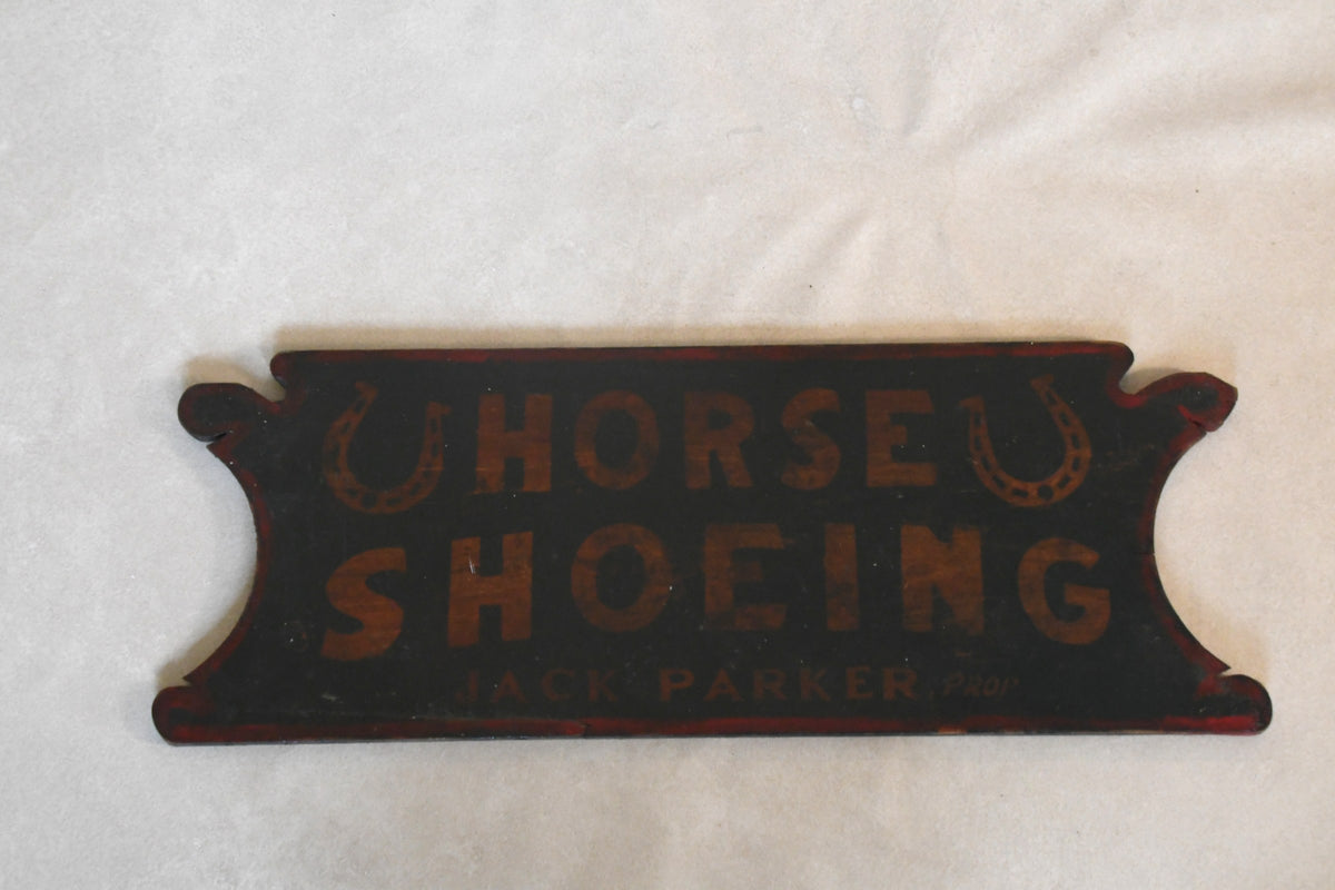 Vintage horse shoeing sign