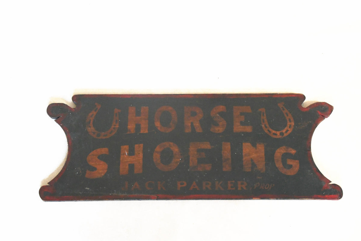 Vintage horse shoeing sign