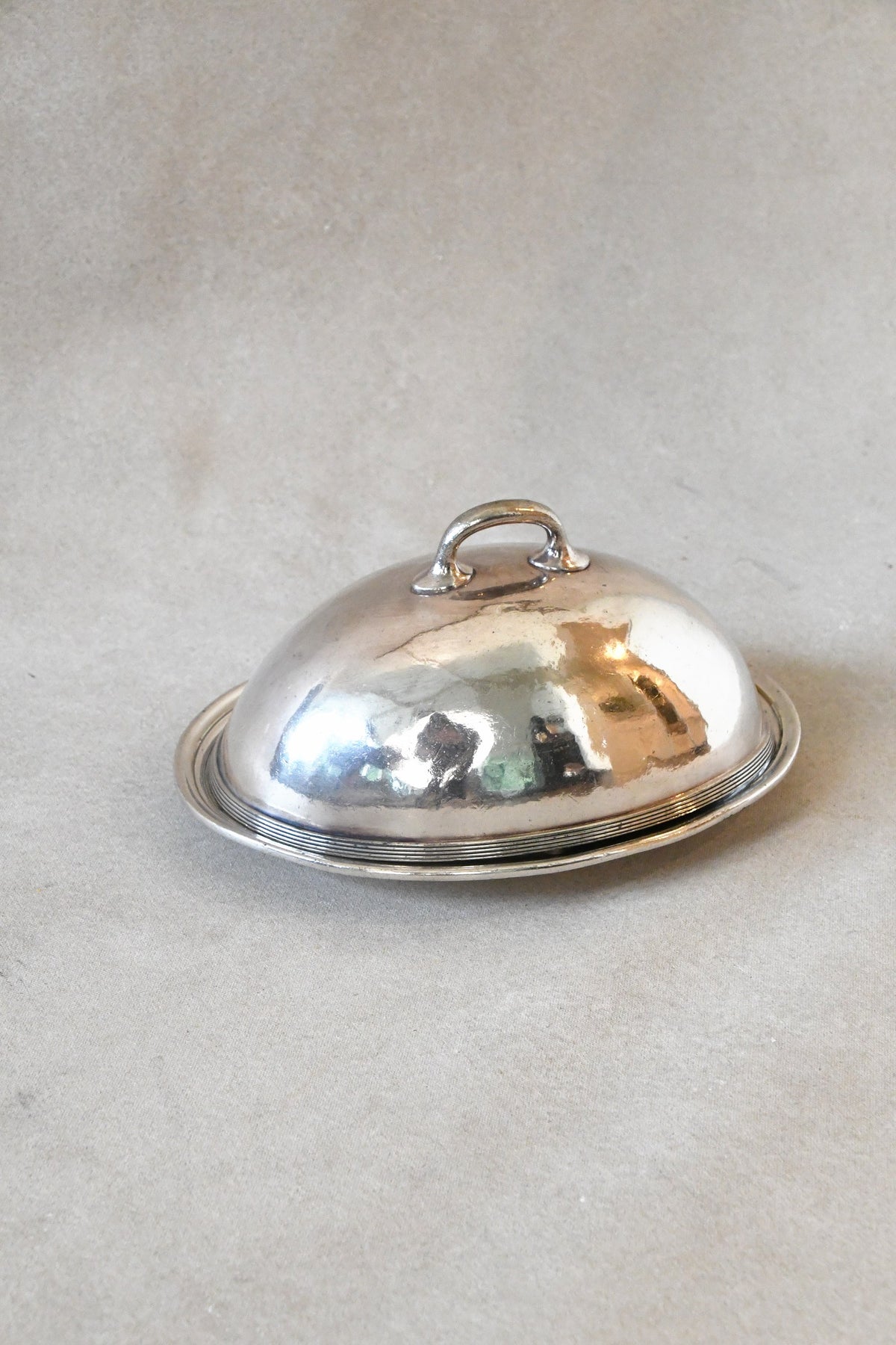 Vintage Silverplate Oval Covered Serving Platter