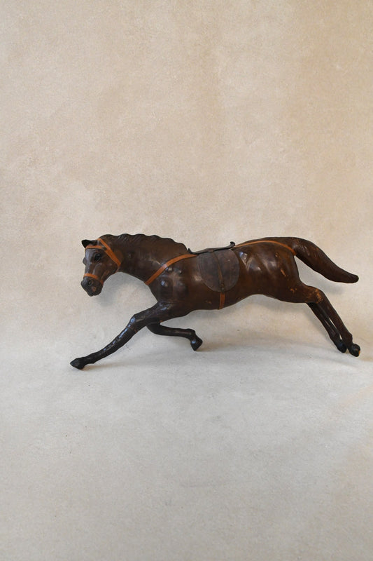 Vintage Leather Horse Figure