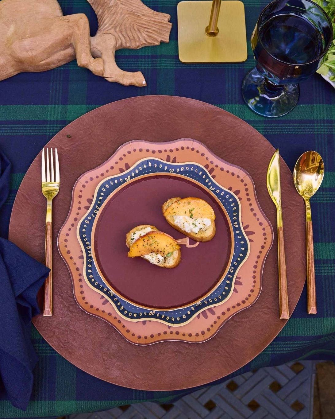 Plume Dinner Plate Set - Copper