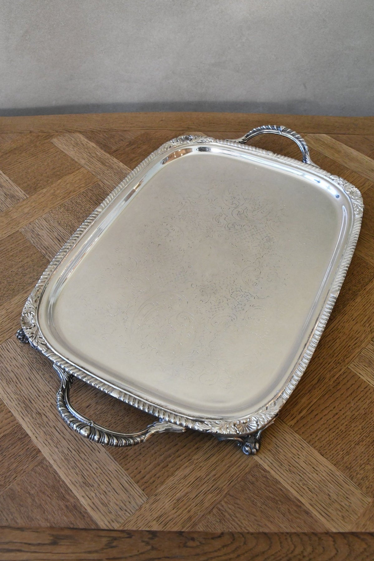 Vintage Gadroon Handled Tray