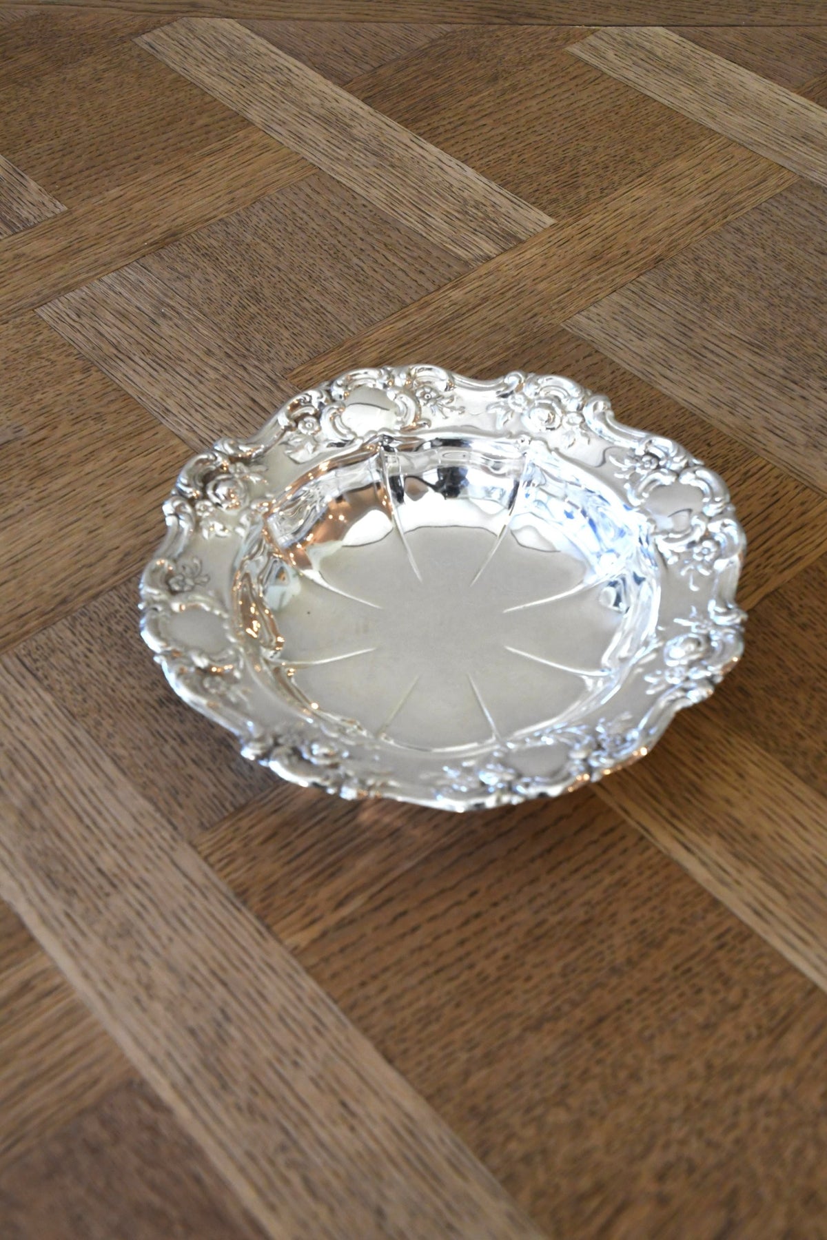Vintage Repoussé Silver Bowl