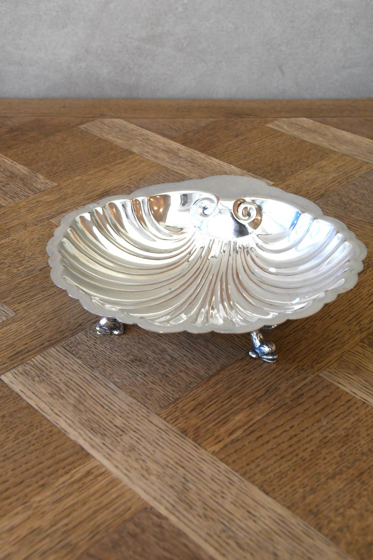Vintage Silver Shell Dish